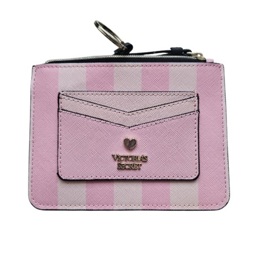 Victoria's Secret Pink Striped Card & Key Holder